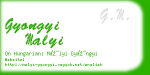 gyongyi malyi business card